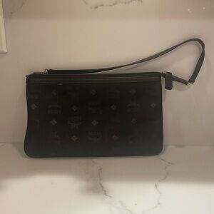 MCM Black Nylon Pouch